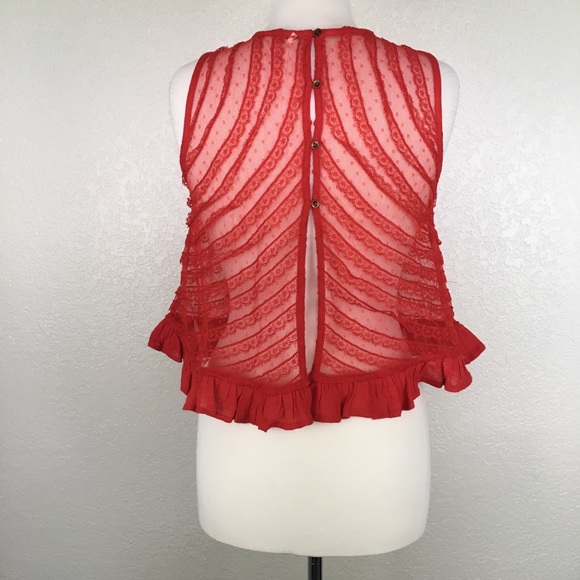 Free People She’s A Doll Sheer Lace Top - Picture 5 of 9
